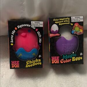 Needoh Chicka DeeDoos and Magic Color Eggs Toy Set (includes both)